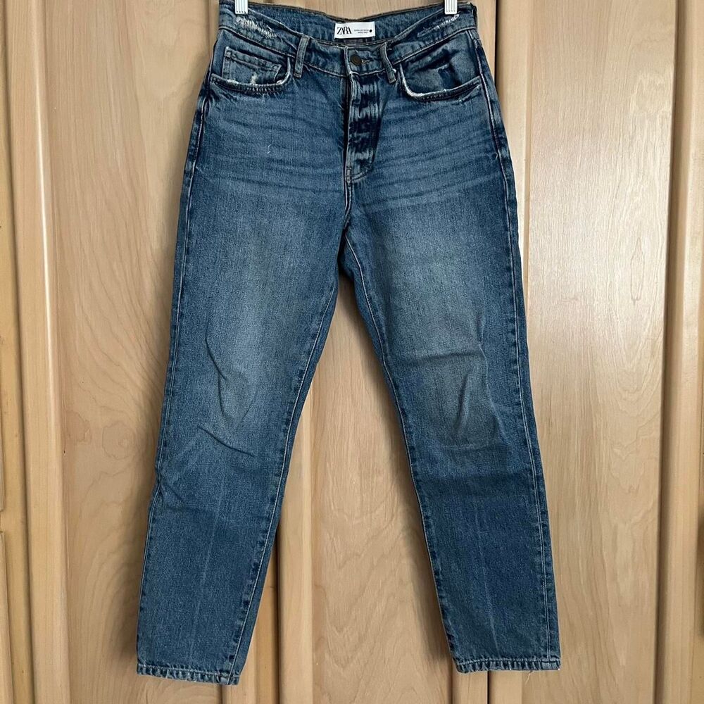Zara Women's Blue and Navy Jeans